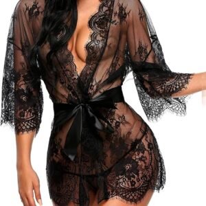 avidlove women’s lace kimono robe babydoll lingerie