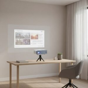 mini projector for home office and portable dual screen setup